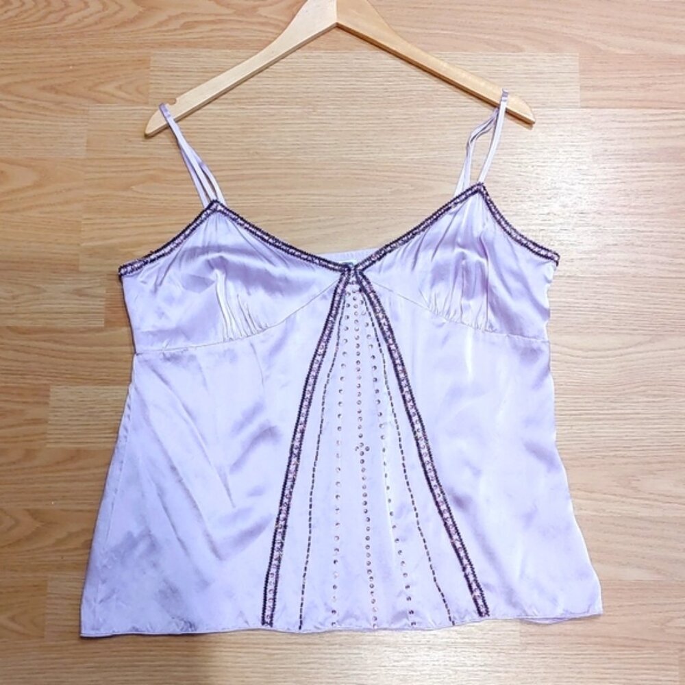 Women's Lilac Charmeuse Silk Camisole / Lingerie Top